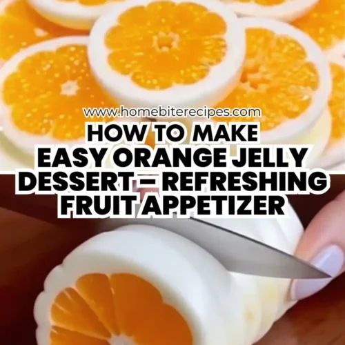 Sliced mandarin jelly roll dessert showing vibrant orange mandarin segments encased in creamy white milk jelly; a refreshing, no-bake fruit treat perfect for summer parties or light desserts.